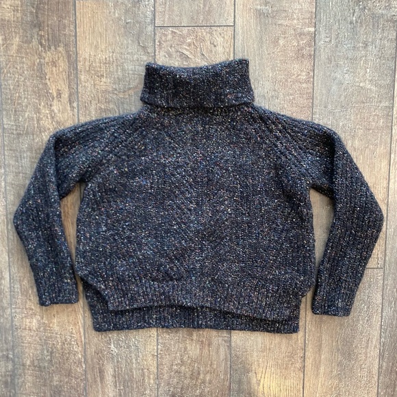 madewell colorfleck ribbed turtleneck sweater donegal pewter (dark grey) - Picture 4 of 8